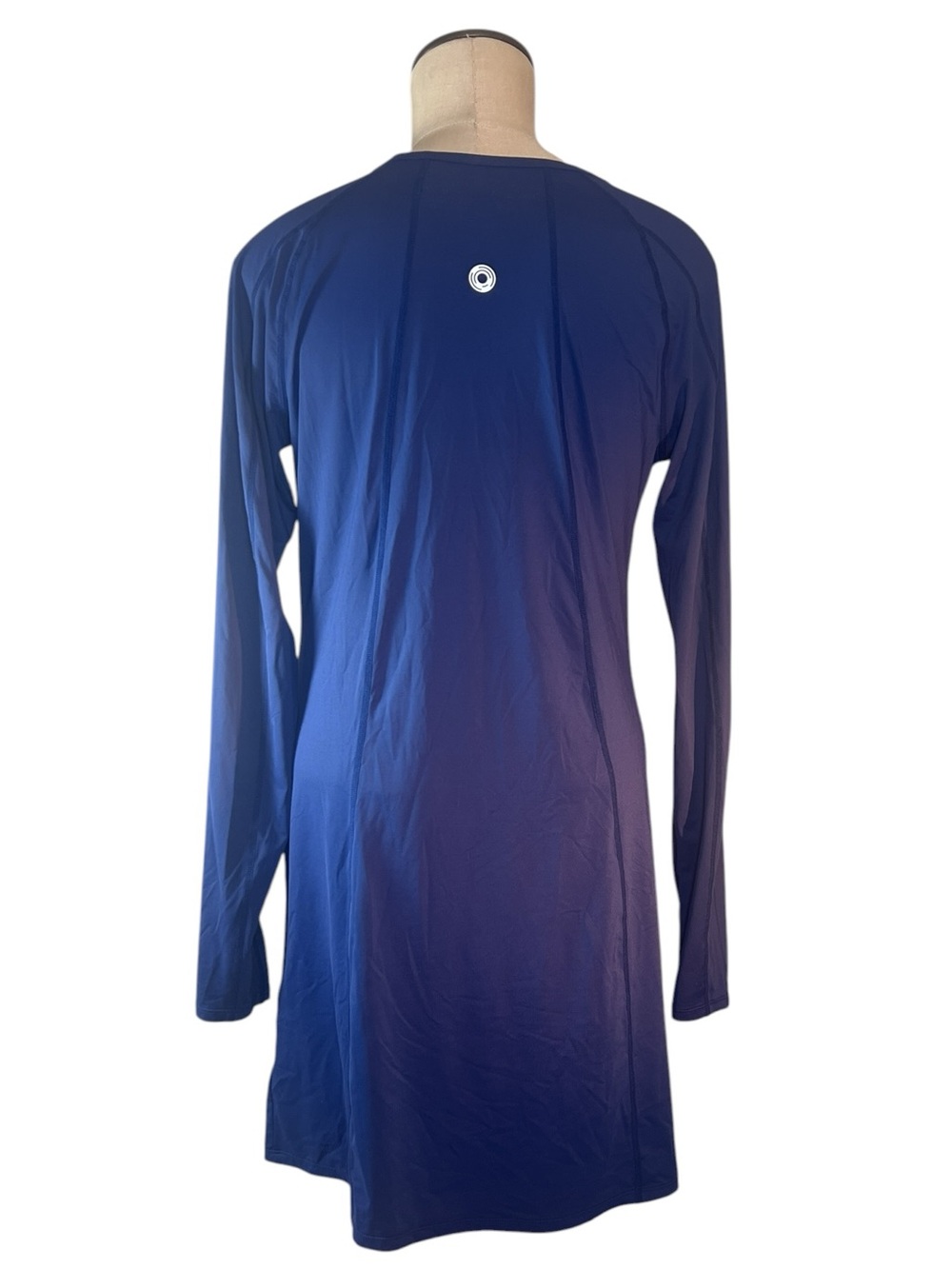Bloq UV Navy Blue Long Sleeve UPF 50+ Swim Dress Modest Beach Pool Vacation - Picture 3 of 6